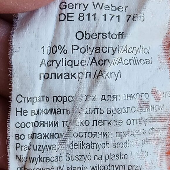 Gerry Weber Edition GERMANY V-neck Sweater Top Orange Cotton size M Autumn Soft - Picture 13 of 16